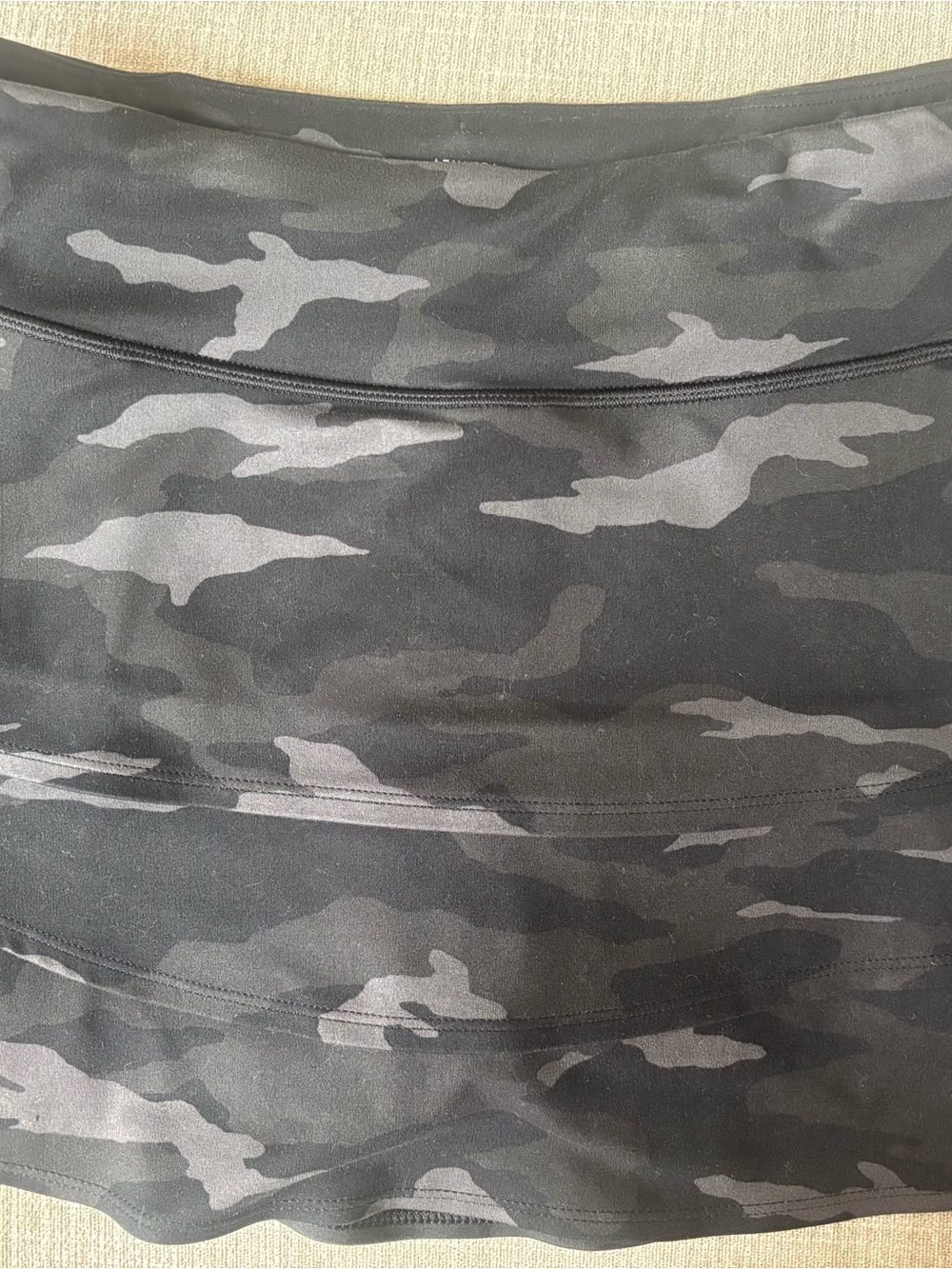 Athleta Girl Black & Gray Camo Swing Skort